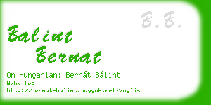 balint bernat business card